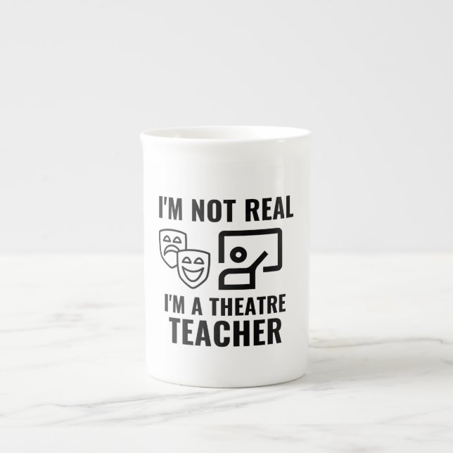 Tasse En Porcelaine Professeur de théâtre réel (Devant)