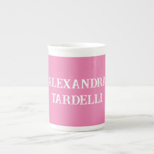 Tasse En Porcelaine Professionnel minimaliste rose moderne