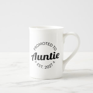 Tasse En Porcelaine Promue Tatie Est 2027 Nouvelle Tante I