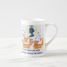 Queen et Corgis Witty et Whimsical