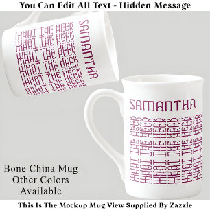 Tasse En Porcelaine Quel Message Caché Modifiable 153PW Argot