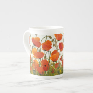 Tasse En Porcelaine Rangées de pavots I