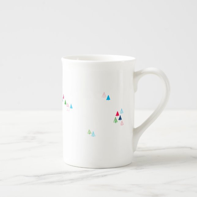 Tasse En Porcelaine Région boisée minimale d'hiver d'aquarelle de (Droite)