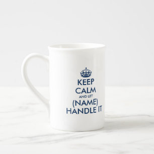 Tasse En Porcelaine Restez calme et manipulez-la 10 onces de lèvres co