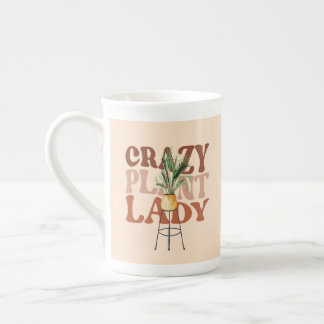 Tasse En Porcelaine Retro Plant Lady Watercolor Plants Typography 