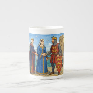Tasse En Porcelaine Richard Coeur de Lion et Berengarie de Navarre
