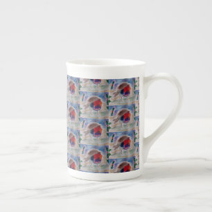 Tasse En Porcelaine Robin de Noël
