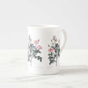Tasse En Porcelaine Rose Pink Rosa Pomifolia Redoute