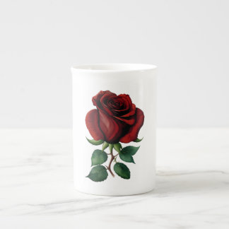 Tasse En Porcelaine Roses rouges