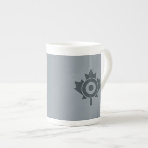 Tasse En Porcelaine Rounde canadienne de la feuille d'érable Mod CANAD