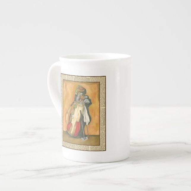 Tasse En Porcelaine Sac de golf avec gant par Jennifer Goldberger (Devant gauche)