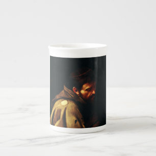 Tasse En Porcelaine Saint François par Le Caravage Chef-d'œuvre baroqu