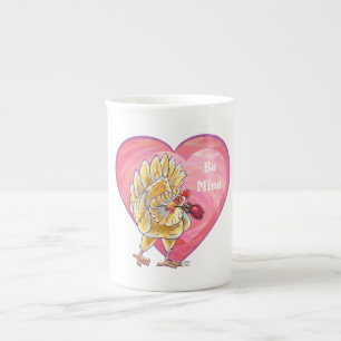 Tasse En Porcelaine Saint-Valentin au poulet