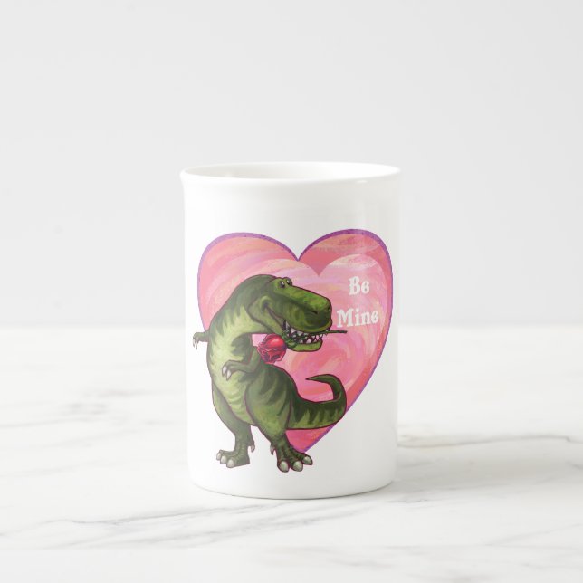 Tasse En Porcelaine Saint Valentin Tyrannosaurus (Devant)