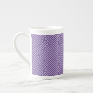 Tasse En Porcelaine Sayagata motif, japonais, violet et rose