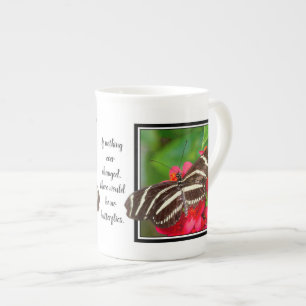 Tasse En Porcelaine Si Rien N'A Jamais Changé   Photo de papillon Zeb