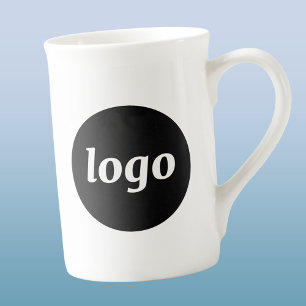Tasse En Porcelaine Simple branding de logo pour entreprise promotionn