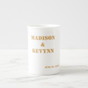 Tasse En Porcelaine Simple, moderne et minimaliste   Mariage noir fonc