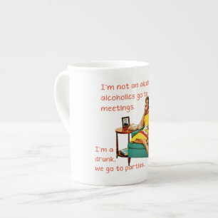 Tasse En Porcelaine SlipperyJoe socialiser la fête de la boisson vinta