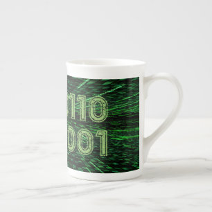 Tasse En Porcelaine SlipperyJoe's 69 code binaire dynamique ordinateur