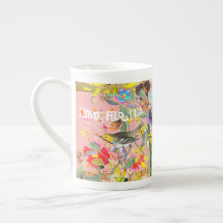 Tasse En Porcelaine Songbirds de Bohême vintage rose