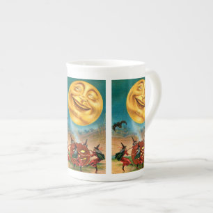 Tasse En Porcelaine Sorcières dansant sous la lune