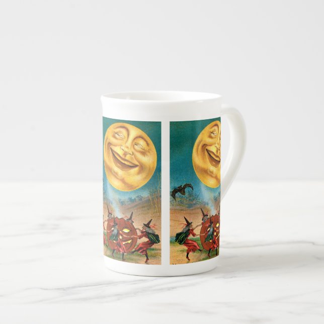 Tasse En Porcelaine Sorcières dansant sous la lune (Devant droit)