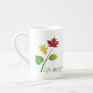 Tasse En Porcelaine Soyez un artiste de la vie Citation motivante, ave