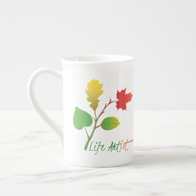 Tasse En Porcelaine Soyez un artiste de vie Citation inspirante, avec  (Gauche)