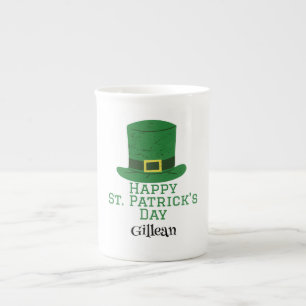Tasse En Porcelaine St. Patrick's Day casquette vert irlandais Shamroc