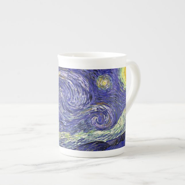 Tasse En Porcelaine Starry Night, Vincent Van Gogh. (Devant droit)
