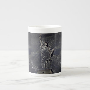 Tasse En Porcelaine Statue de la peinture de liberté