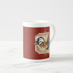 Tasse En Porcelaine Style vintage Pays Français Rustique Barne Rooster