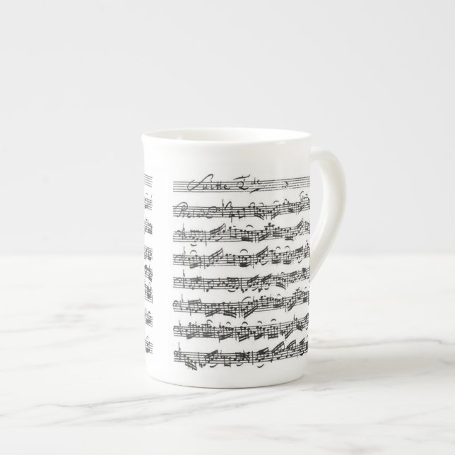 Tasse En Porcelaine Suite de violoncelle de Bach (Devant droit)