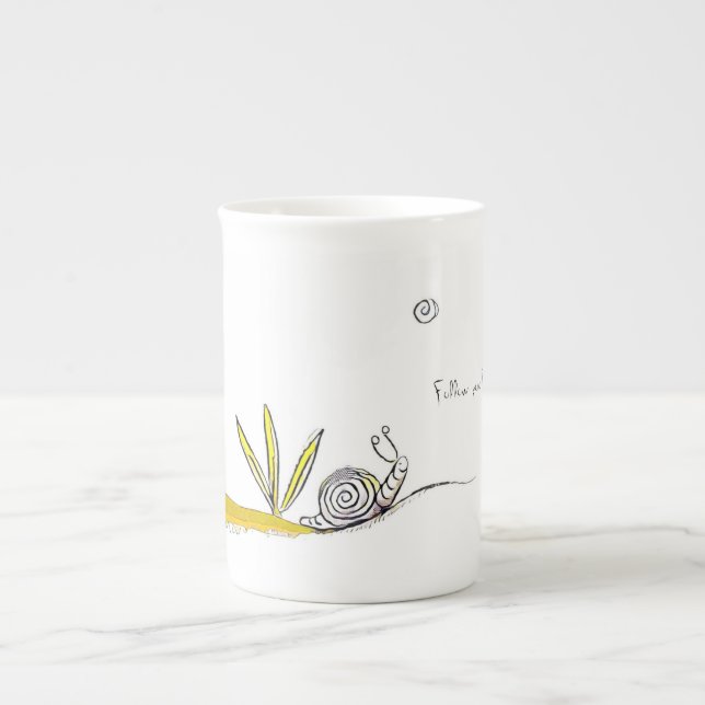 Tasse En Porcelaine Suivez vos rêves (Devant)