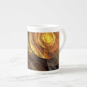 Tasse En Porcelaine Sun Flower Floral Moderne Art Motif Abstrait
