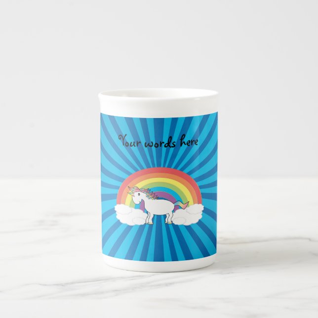 Tasse En Porcelaine Sunburn bleu ciel unicorne (Devant)