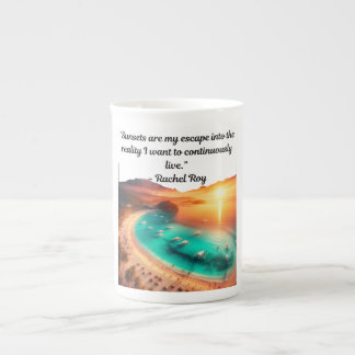 Tasse En Porcelaine T-shirt de devis d'évasion du coucher de soleil