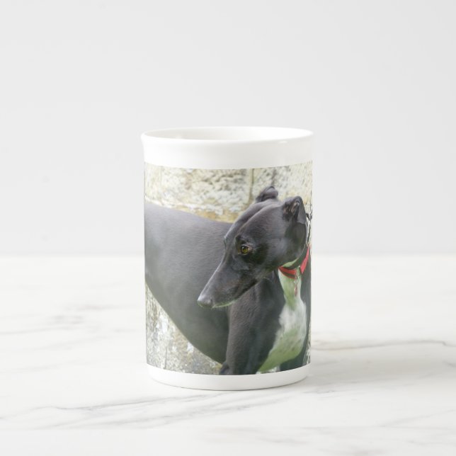 Tasse En Porcelaine Tasse 2 de porcelaine tendre de lévrier (Devant)