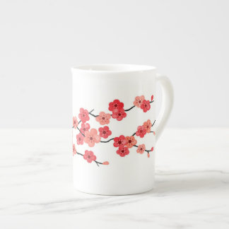 Tasse En Porcelaine Tasse de porcelaine tendre de fleurs de cerisier