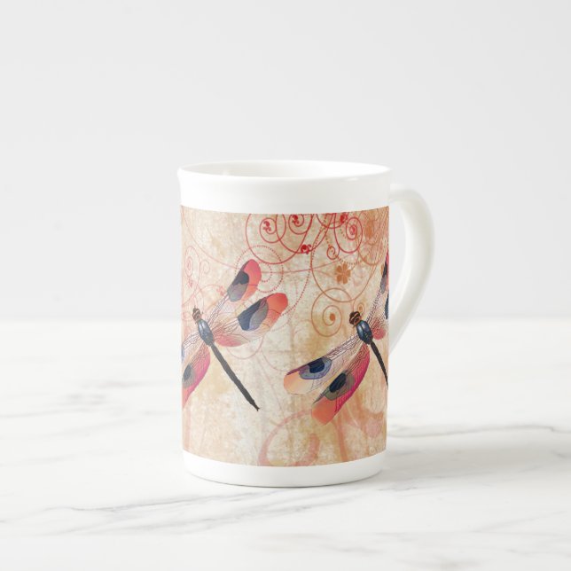 Tasse En Porcelaine Tasse de porcelaine tendre de Flourish de (Devant droit)
