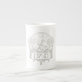 Tasse En Porcelaine Tatouage de papa de style vintage