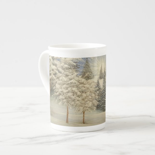 Tasse En Porcelaine Tempête tôt de neige (Devant gauche)