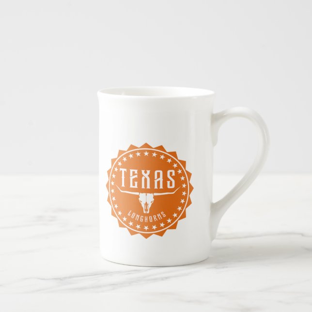 Tasse En Porcelaine Texas Longhorns Badge Logo Design (Droite)
