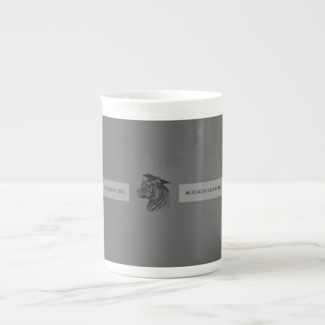 Tasse En Porcelaine Texte personnalisé de fin d'études (Devant)