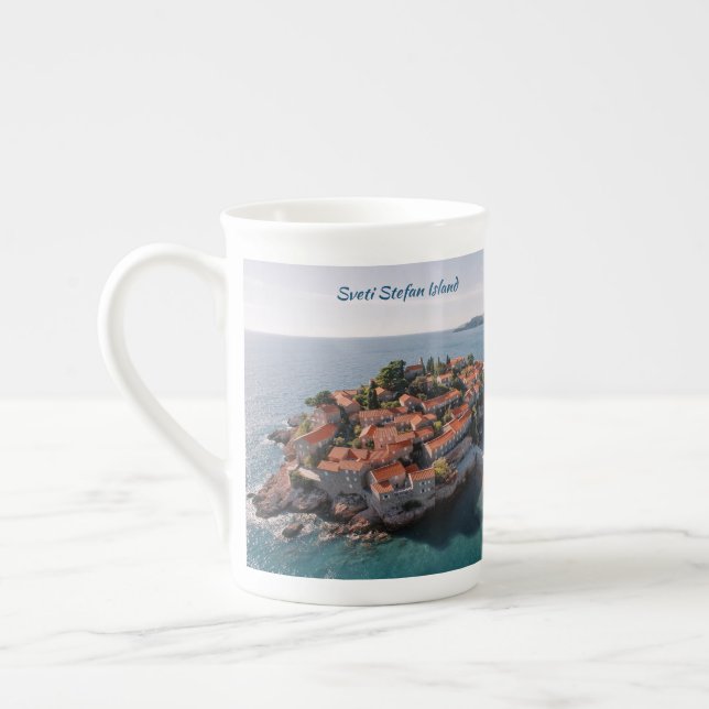 Tasse En Porcelaine Texte personnalisé Monténégro (Gauche)