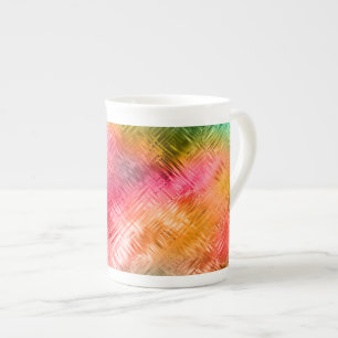 Tasse En Porcelaine Texture de verre de tourmaline colorée