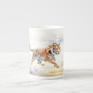 Tasse En Porcelaine Tigre en action 2