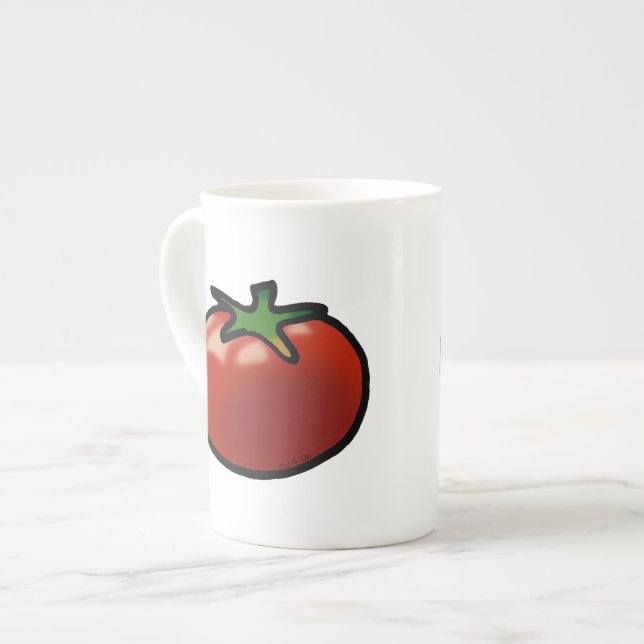 Tasse En Porcelaine tomate rouge (Devant gauche)