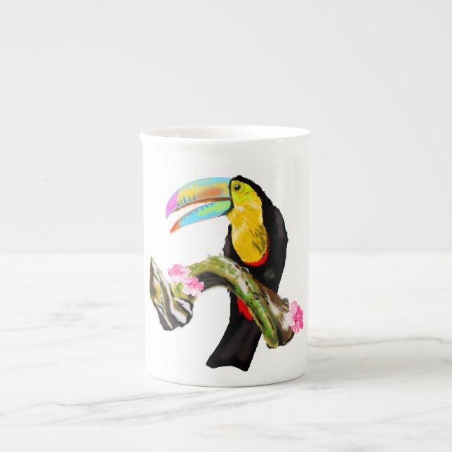 Tasse En Porcelaine Toucan 1 (Devant)